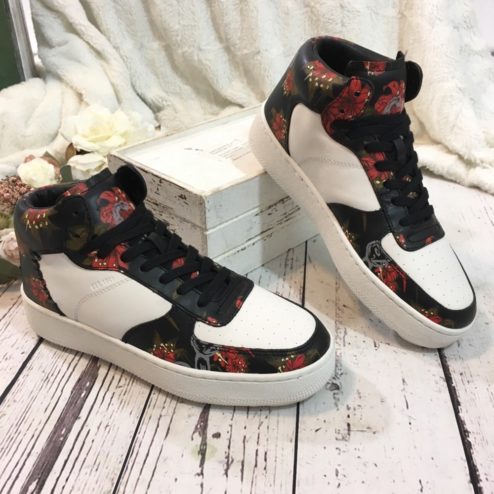 Coach Gary baseman floral hi top sneaker nwob - Picture 3 of 7
